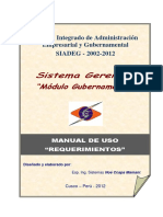 Manual Gerencial - Gubernamental - Requerimiento