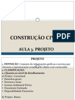 Const. Civil I. Aula 3. Projeto PDF