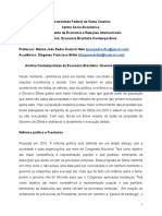 Análise Contemporânea Da Economia Brasileira - Governo Dilma Rousseff