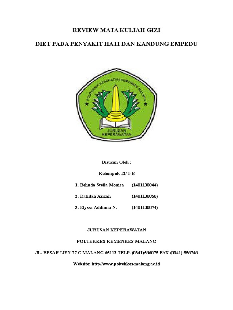 Diet Penyakit Hati Dan Kandung Empedu