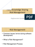 PMO Knowledge Sharing Risk Management: - Raghavendra Sureddi