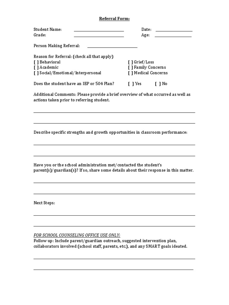 Referral Form | PDF