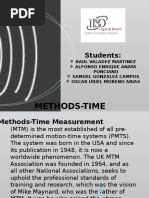 MTM: Methods Time Measurement Overview | PDF | Business | Cognition