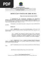 Estatuto Do Instituto Federal Minas Gerais  
