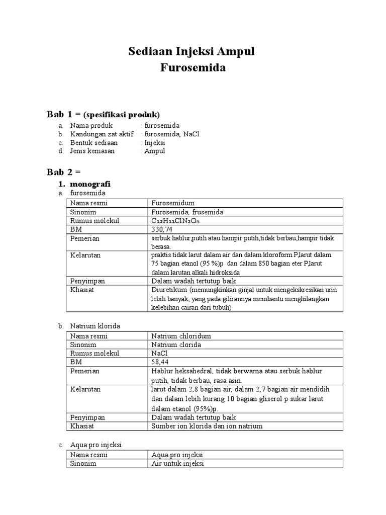 Sediaan Injeksi Ampul | PDF | Sains & Matematika