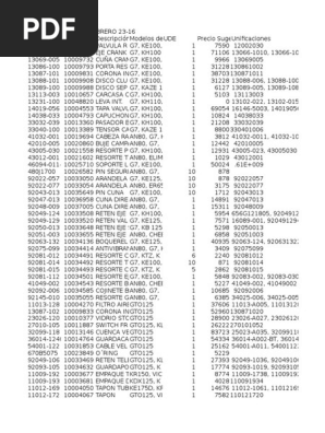 Lista de Piezas y Precios para Modelos G7 | PDF | Ingeniería