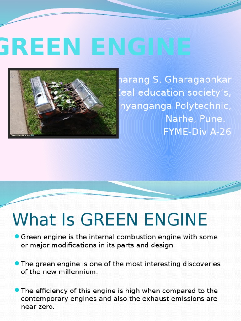 Green Engine: Innovations in Efficiency | PDF | Business | Science ...