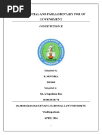 Presidential and Parliamentary Form