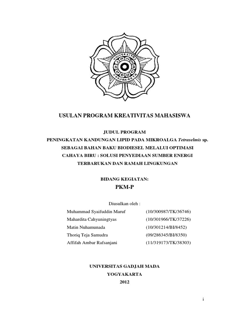 Contoh PKM bidang penelitian