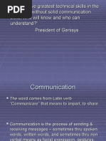 Importance of Communication