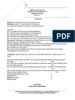 English Literature: CBSE Sample Paper-01 Summative Assessment - Ii Class - X