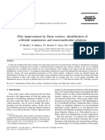 Flux Improvement by Dean Vortices: Ultra®ltration of Colloidal Suspensions and Macromolecular Solutions