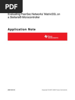 Evaluating PeerSec Networks’ MatrixSSL on a Stellaris® Microcontroller