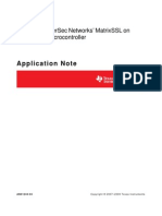 Evaluating PeerSec Networks' MatrixSSL On A Stellaris® Microcontroller