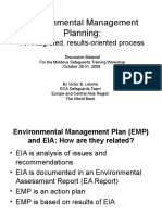 Environmental Management Planning:: An Integrated, Results-Oriented Process