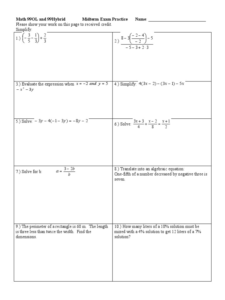 Practice Midterm Plane Geometry Geometry