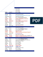 2010 Tentative Schedule