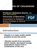 Prevention of Childhood Obesity: Professor Abdelaziz Elamin, University of Khartoum, Sudan