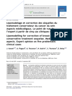 Lipomodelage Et Correction Des Séquelles Du Traitement Conservateur Du Cancer Du Sein - Aspects Médicolégaux
