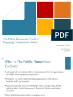 The Public Humanities Toolbox:: Engaging Communities Online