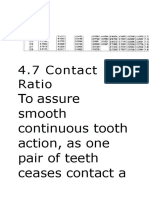 4.7 Contact Ratio: To Assure Smooth Continuous Tooth Action, As One Pair of Teeth Ceases Contact A