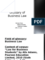 Glossary of Business Law: Boteanu Teona Ghiban Sebastian Moldovan Catalina AML, 3 Year