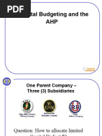 Capital Budgeting and the AHP