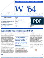 Welcome To The Premier Issue of W '64!: Westerly High School - Class of '64 Alumni Bulletin