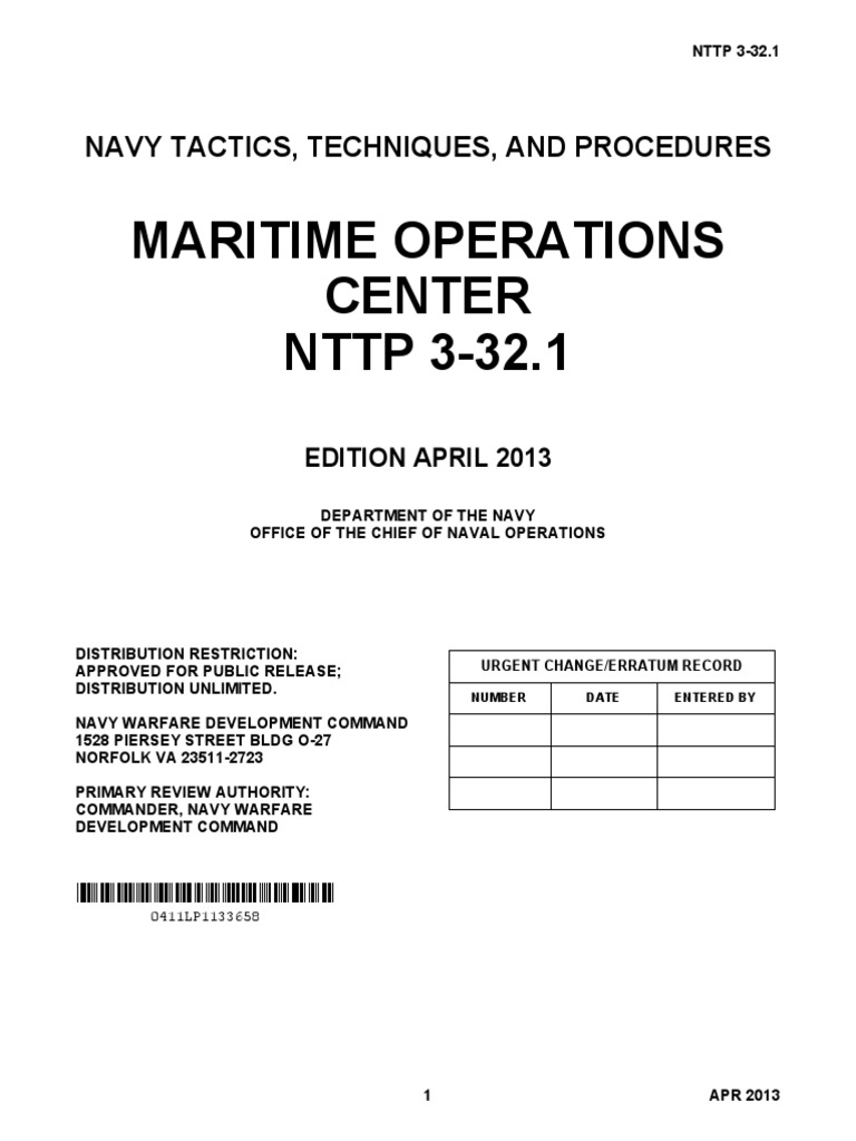 Nttp 3 32 1 apr 2013 maritime operation center pdf united states