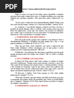 Sermão Sete Coisas Impossíveis Para Deus