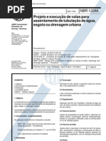 NBR 12266 - (NB 1349) - Projeto E Execucao de Valas Para Assentamento de Tubulacao de Agua Esgoto Ou Drenagem Urbana