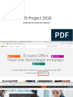 MS Project 2016 - Instalación de Versión de Prueba