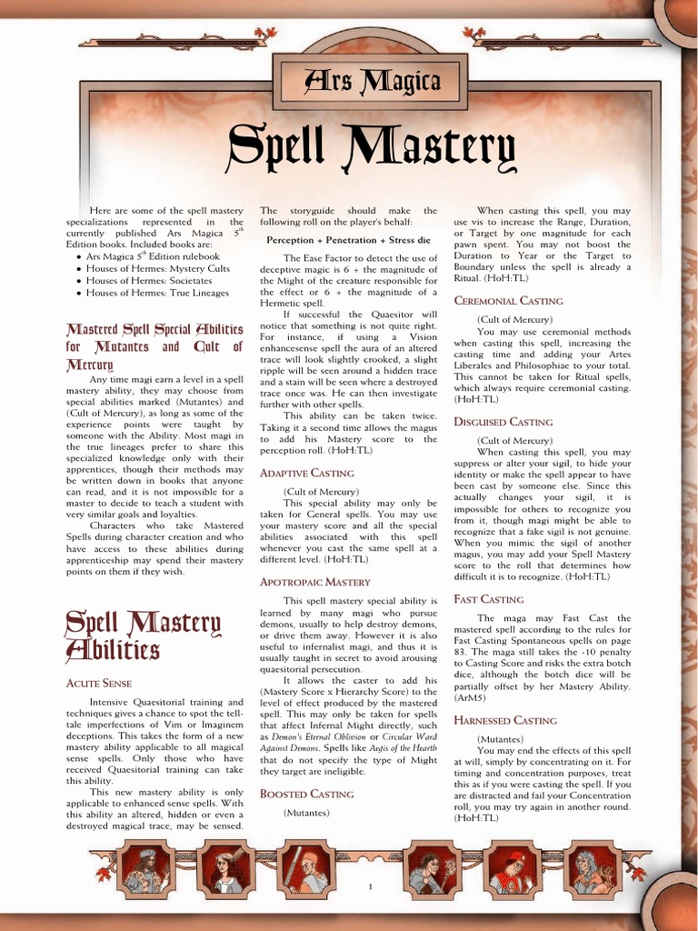 Ars 5 Spell Mastery Magic (Paranormal) Religion And Belief