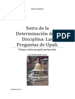 Sutra de La Determinación de La Disciplina Las Preguntas de Upali.