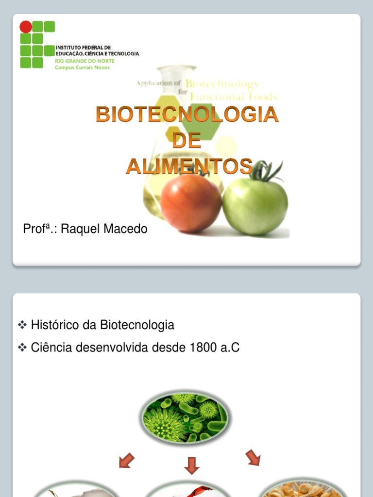 Importância Da Biotecnologia Na Produção de Alimentos | PDF ...
