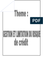 Gestion Et Limitation Du Risque de Crédit