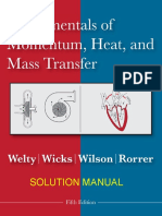Welty Fundamentals Momentum Heat Mass Transfer 5th Solman