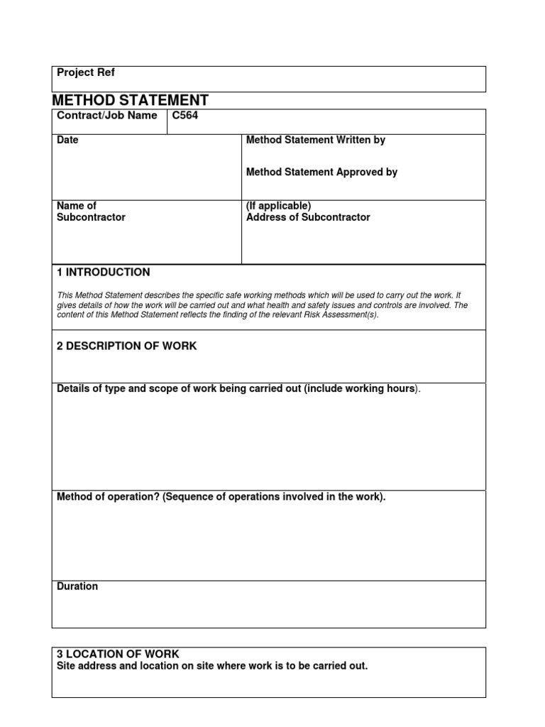 Example of a Demolition Method Statement  Safety 