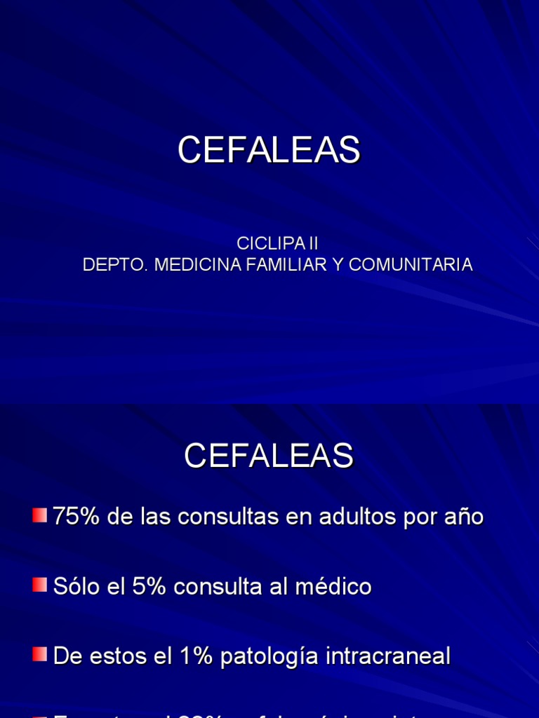 Clasificación y Tratamiento de Cefaleas | PDF | Migraña | Dolor de cabeza