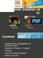 Teaching Spanish in SL