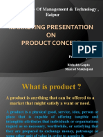 Marketing Presentation ON Product Concept: Disha Institute of Management & Technology, Raipur