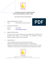 Syllabus Diplomado Reconocimiento de Fibras y Tejidos