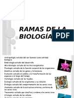 Ramas de La Biología