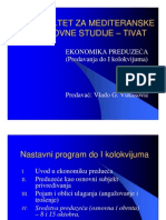 Ekonomika Preduzeca Predavanja Do I Kolokvijuma