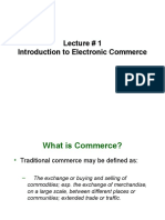 Lecture # 1 Introduction To Electronic Commerce