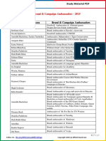 List of Brand & Campaign Ambassadors - 2015 by AffairsCloud