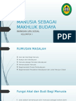 Manusia Sebagai Makhluk Budaya