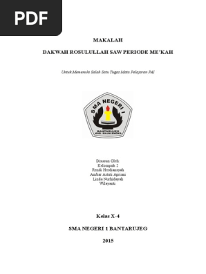 Makalah Sejarah Dakwah Nabi Muhammad Saw Periode Mekah