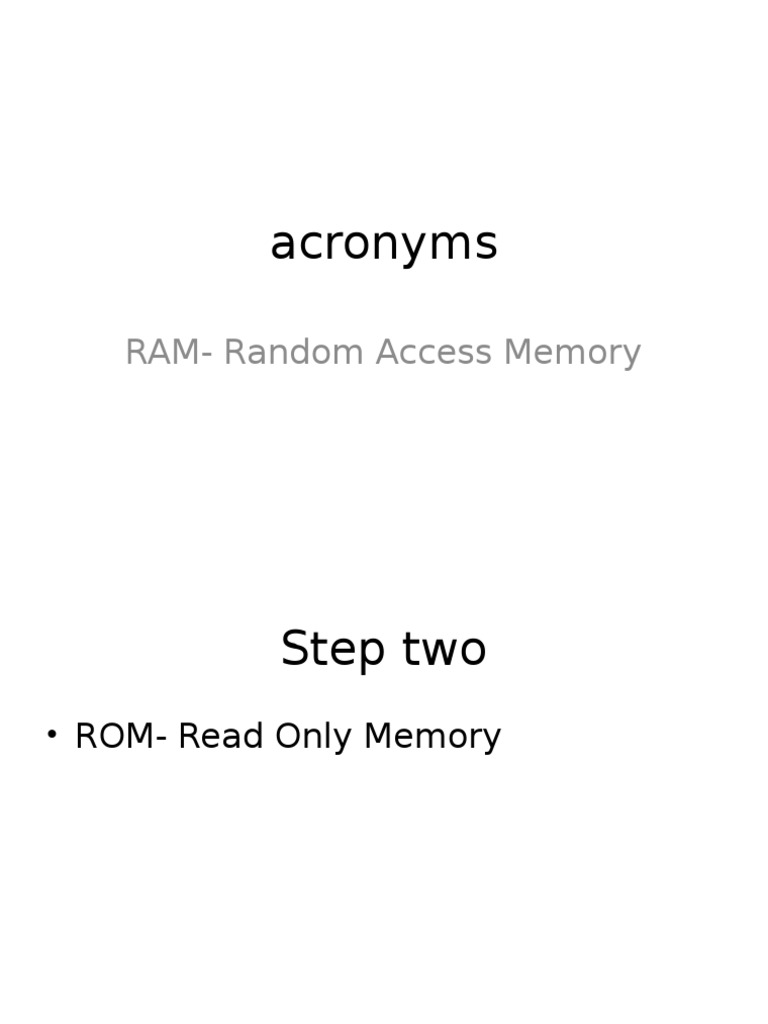 Understanding Computer Acronyms | PDF