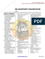 Sbi Clerk (Assistant) Online Exam, 20.07.2014